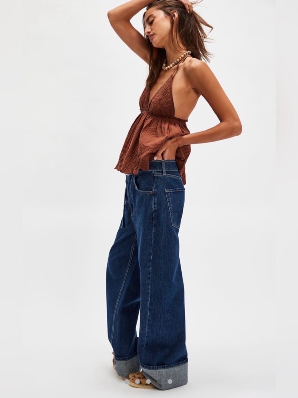 We The Free East Bay Cuffed straight Jeans Sz 28 denim pants - Picture 6 of 16